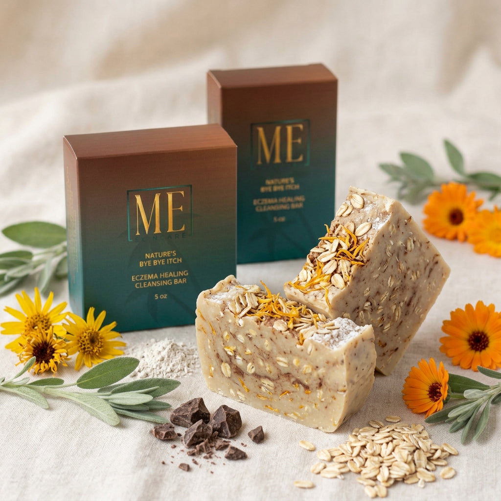 Nature's Bye Bye Itch: Handcrafted Eczema Cleansing Bar