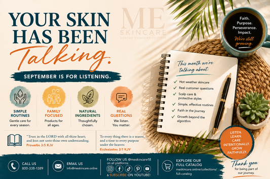 YOUR SKIN HAS BEEN TALKING. SEPTEMBER IS FOR LISTENING.